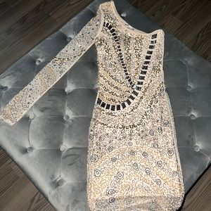 Gold beaded dress